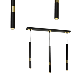 Lampa wisząca MONZA BLACK/GOLD 3xG9 8W