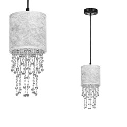 Lampa wisząca ALMERIA SILVER/BLACK 1xE27