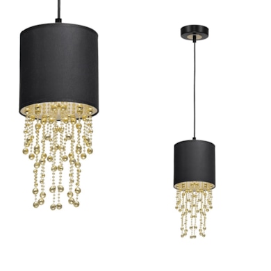 Lampa wisząca ALMERIA BLACK/GOLD 1xE27