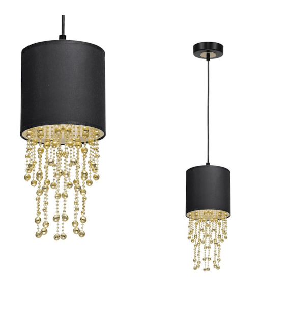 Lampa wisząca ALMERIA BLACK/GOLD 1xE27