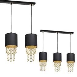 Lampa wisząca ALMERIA BLACK/GOLD 3xE27