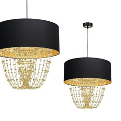 Lampa wisząca ALMERIA BLACK/GOLD 1xE27