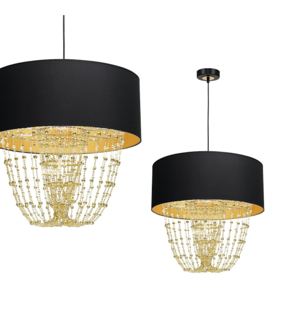 Lampa wisząca ALMERIA BLACK/GOLD 1xE27