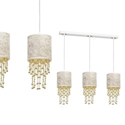 Lampa wisząca ALMERIA WHITE/GOLD 3xE27