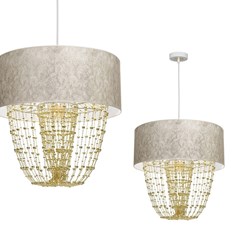 Lampa wisząca ALMERIA WHITE/GOLD 1xE27