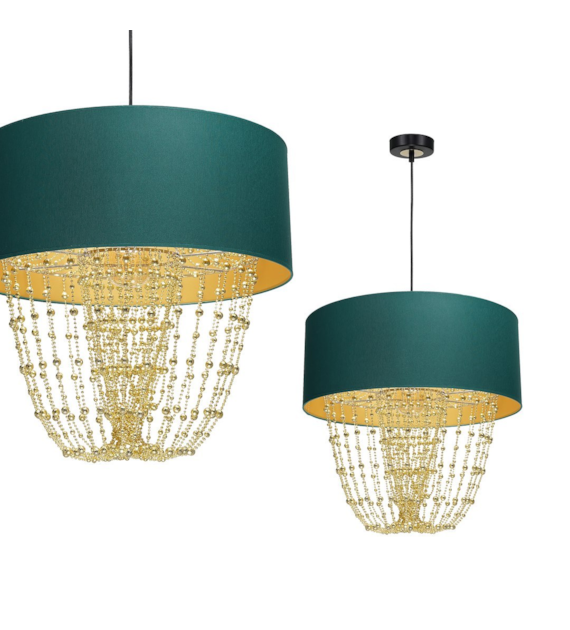 Lampa wisząca ALMERIA GREEN/GOLD 1xE27