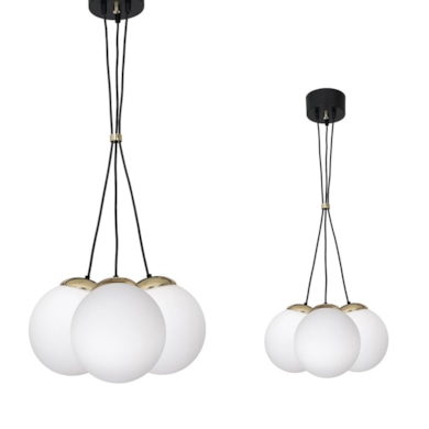 Lampa wisząca SPARTA BLACK / GOLD 3xE14