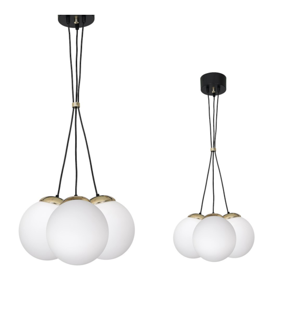 Lampa wisząca SPARTA BLACK / GOLD 3xE14
