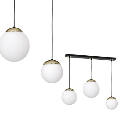 Lampa wisząca SPARTA BLACK / GOLD 3xE14