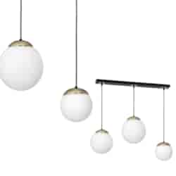 Lampa wisząca SPARTA BLACK / GOLD 3xE14