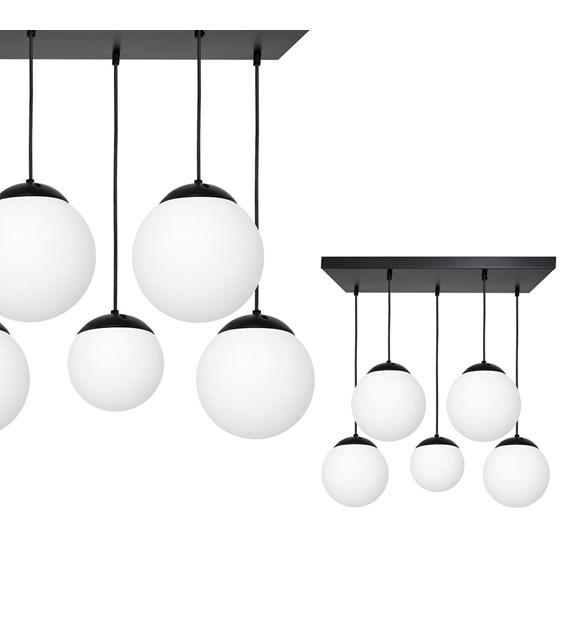 Lampa wisząca LIMA BLACK 5xE14