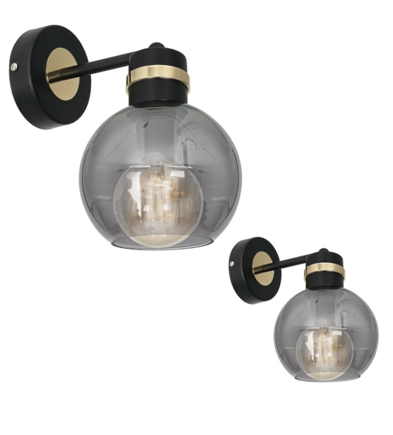 Kinkiet OMEGA BLACK/GOLD 1xE27