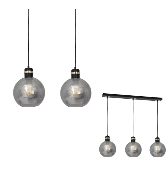 Lampa wisząca OMEGA BLACK/GOLD 3xE27