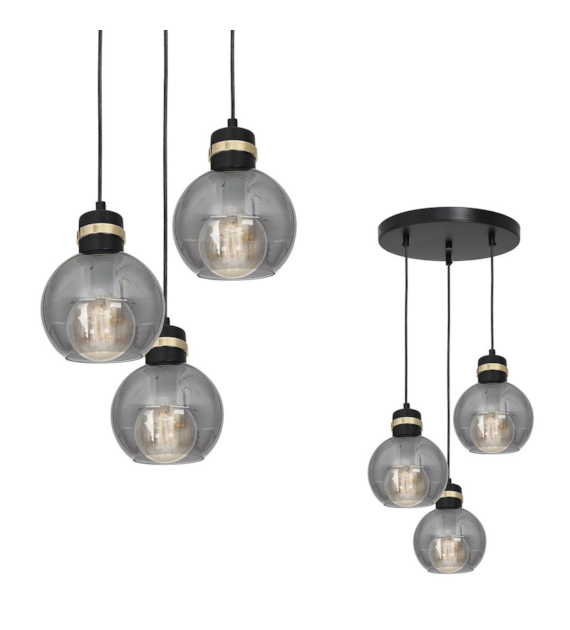 Lampa wisząca OMEGA BLACK/GOLD 3xE27