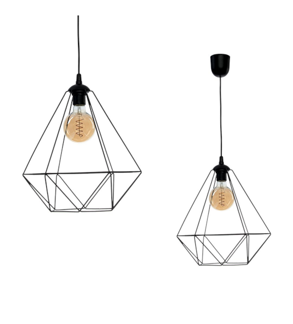 Lampa wisząca BASKET BLACK 1xE27