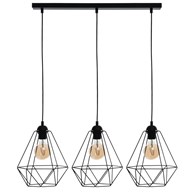 Lampa wisząca BASKET BLACK 3xE27