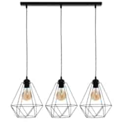 Lampa wisząca BASKET BLACK 3xE27