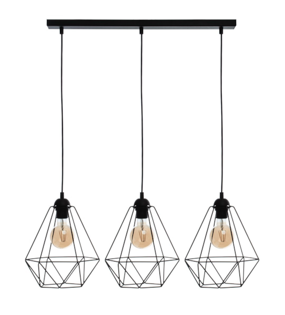 Lampa wisząca BASKET BLACK 3xE27