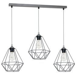 Lampa wisząca BASKET GRAY 3xE27