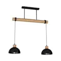 Lampa wisząca ERIK Black/Wood 2xE27