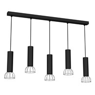 Lampa Wisząca DANTE BLACK/SILVER 5x mini GU10