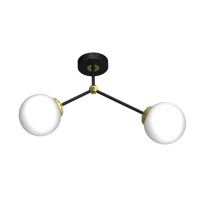 Lampa sufitowa JOY BLACK / GOLD 2xE14