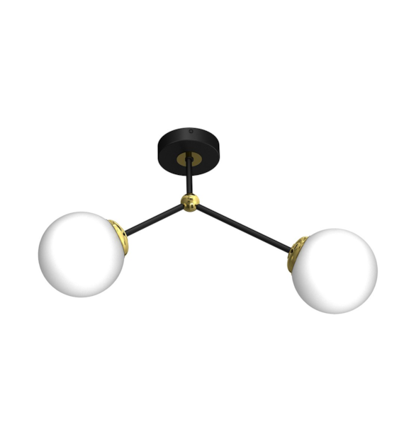 Lampa sufitowa JOY BLACK / GOLD 2xE14