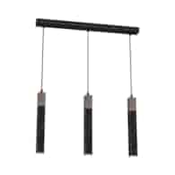 Lampa wisząca SOLO SAWN BLACK / PATINATED WOOD 3x mini GU10