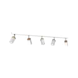 Lampa sufitowa SOLO SAWN WHITE / PATINATED WOOD 5x mini GU10