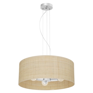 Lampa wisząca Marshall Biały/Rattan 3xE27