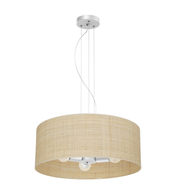 Lampa wisząca Marshall Biały/Rattan 3xE27