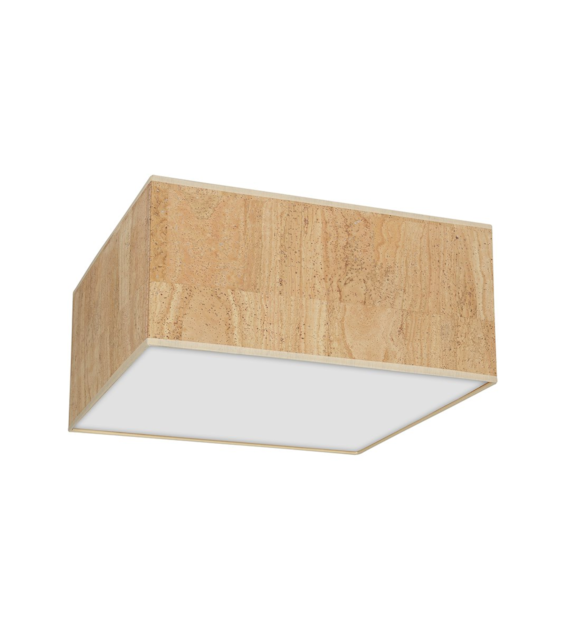 Lampa sufitowa Cork 2xE27 Biały / Korek