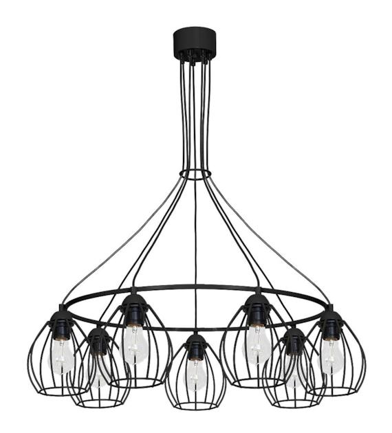 Lampa Wisząca DON BLACK 7xE27
