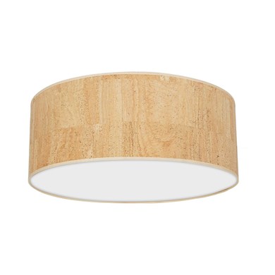 Lampa sufitowa Cork 3xE27  Ø50cm Biały / Korek