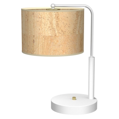 Lampa gabinetowa Cork 1xE27 Biały / Korek