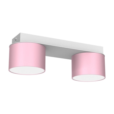 Lampa sufitowa Dixie 2xGX53 Różowy/Biały