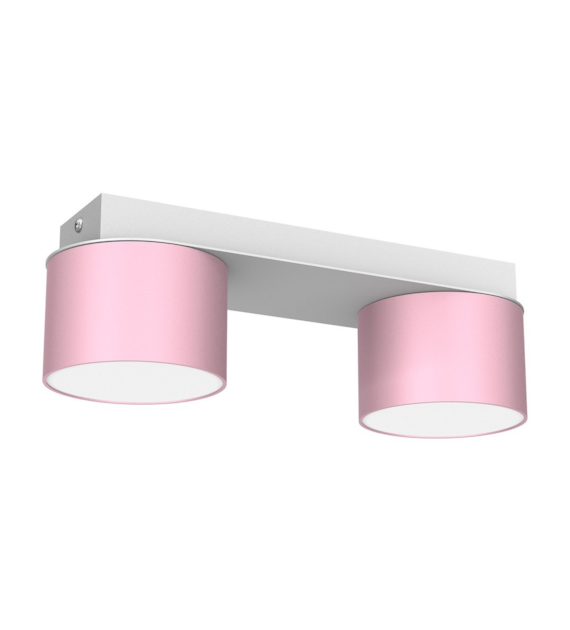 Lampa sufitowa Dixie 2xGX53 Różowy/Biały