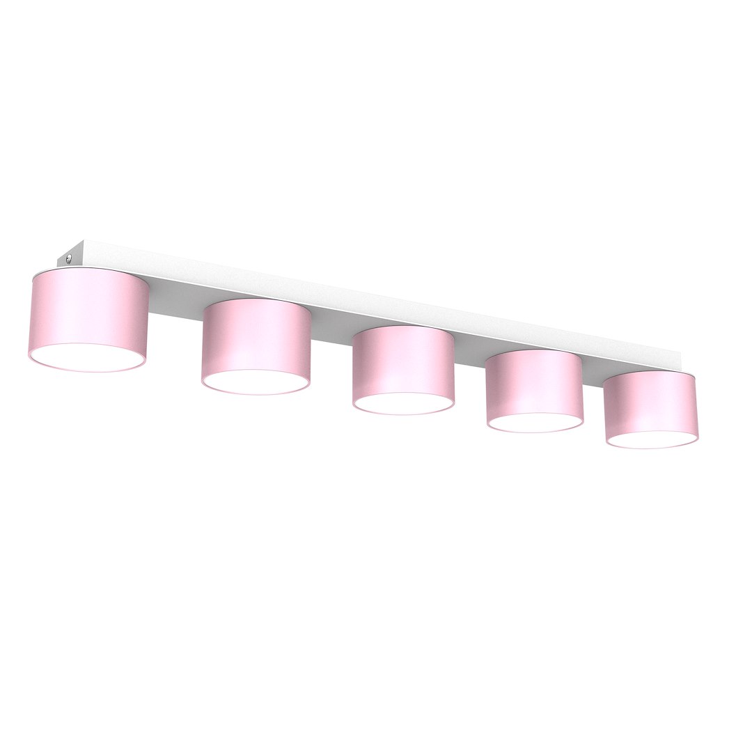 Lampa sufitowa Dixie 5xGX53 Różowy/Biały