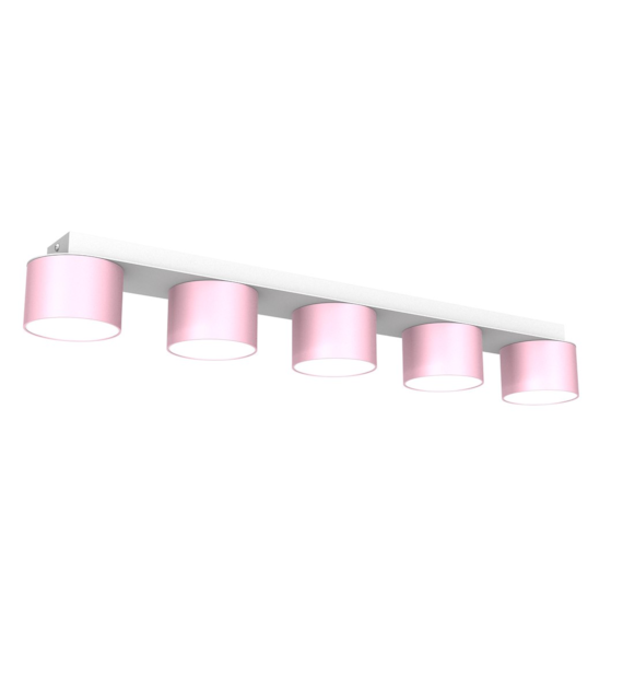 Lampa sufitowa Dixie 5xGX53 Różowy/Biały