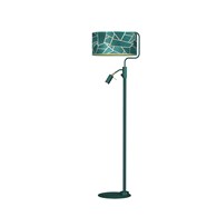 Lampa podłogowa ZIGGY GREEN Gold/Bottle 1xE27 +        1x mini GU10