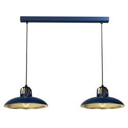 Lampa wisząca FELIX NAVY BLUE/GOLD 2xE27