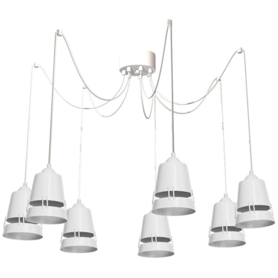 Lampa Wisząca Apollo Biały 7xE27