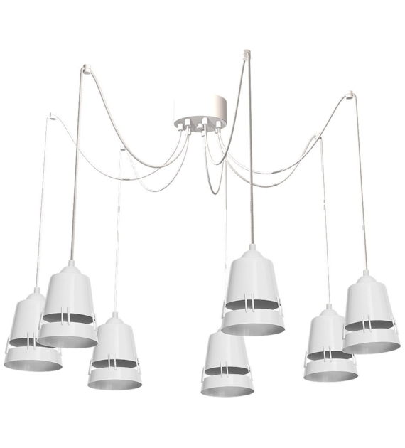Lampa Wisząca Apollo Biały 7xE27