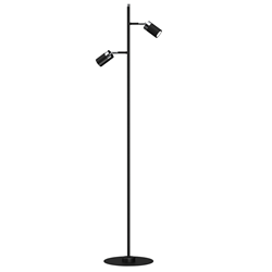 Lampa podłogowa JOKER BLACK/CHROME 2xGU10