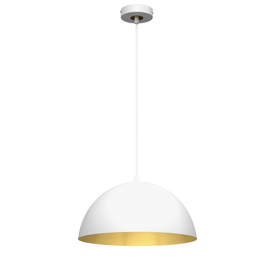 Lampa wisząca Beta 1xE27 35cm Biały/Złoty