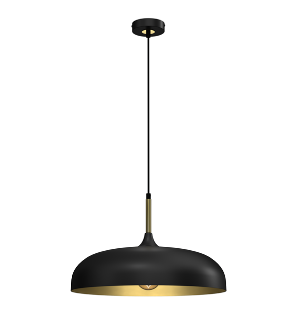 Lampa wisząca LINCOLN BLACK/GOLD 1xE27 45cm
