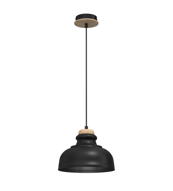 Lampa wisząca ASMUND BLACK 1xE27 20cm