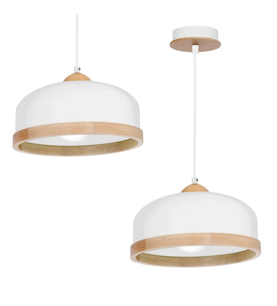 Lampa wisząca Studio Biały 1xE27