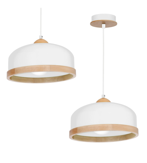 Lampa wisząca Studio Biały 1xE27