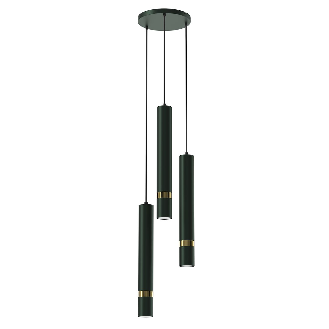Lampa wisząca JOKER GREEN/GOLD 3xGU10 Milagro